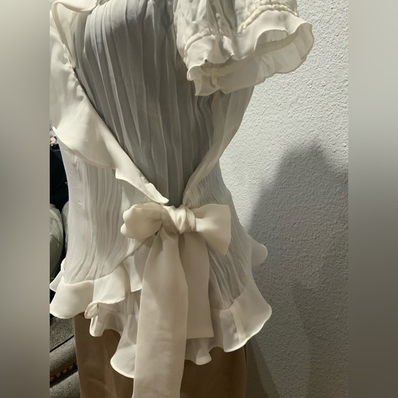 Set. Beige blouse and brownish skirt - Picture 4 of 14